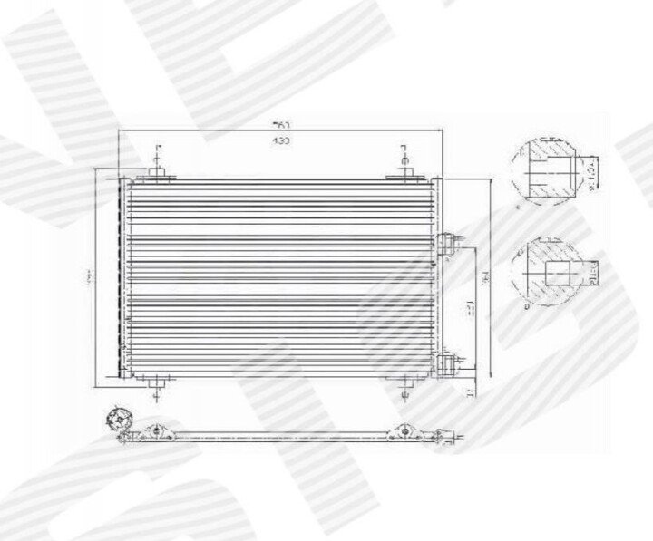 Радиатор кондиционера SIGNEDA RC94570 (фото 1)