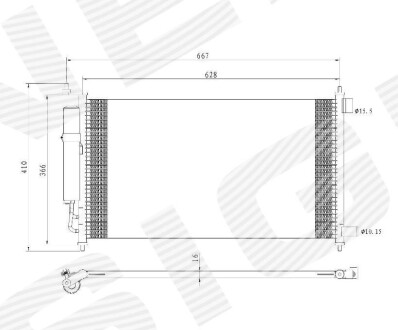 Радиатор кондиционера SIGNEDA RC94621