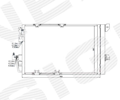 Радиатор кондиционера SIGNEDA RC94650