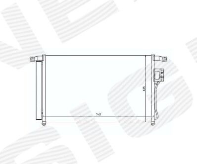 Радіатор кондиціонера SIGNEDA RC94869 (фото 1)