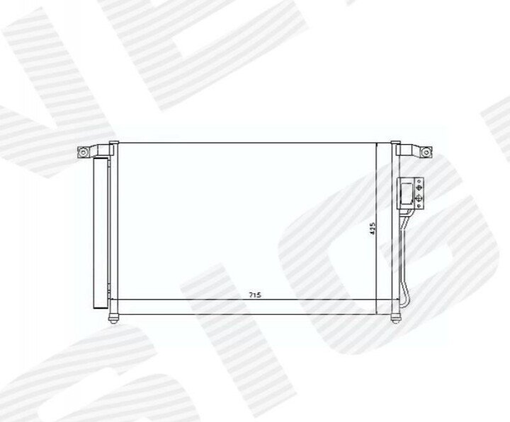 Радиатор кондиционера SIGNEDA RC94869 (фото 1)