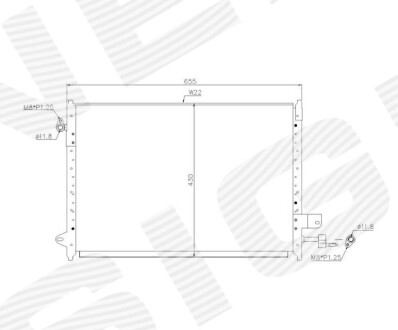 Радиатор кондиционера SIGNEDA RCFD39074A (фото 1)