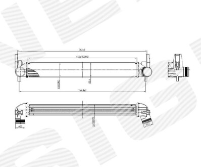 Радіатор охолодження повітря інтеркулер SIGNEDA RI96566 (фото 1)