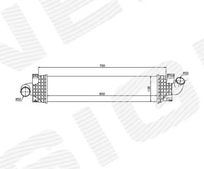 Радиатор охлаждения воздуха интеркуллер SIGNEDA RI96689Q