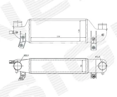 Радиатор охлаждения воздуха интеркуллер SIGNEDA RI96693