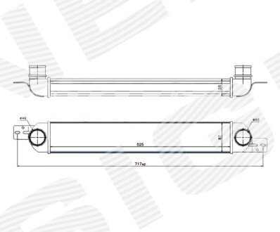 Радиатор охлаждения воздуха интеркуллер SIGNEDA RI96717