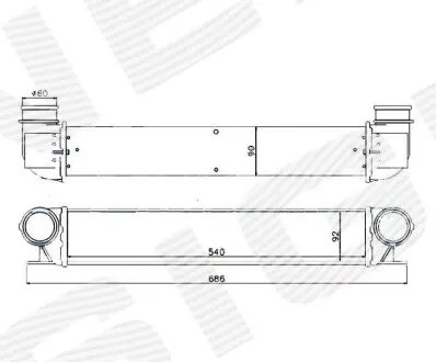 Радиатор охлаждения воздуха интеркуллер SIGNEDA RI96726