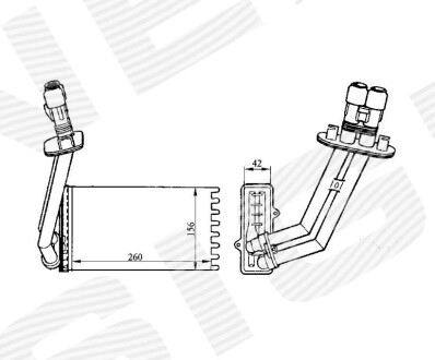 Радиатор обогрева салона SIGNEDA RP73362