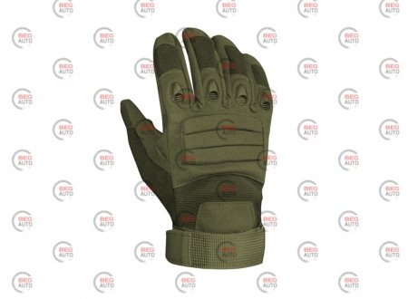 Перчатки полиуретан+EVA+термопласт. резина, липучка, вентиляция, хаки XL "тактические" легкие Sizam 34025
