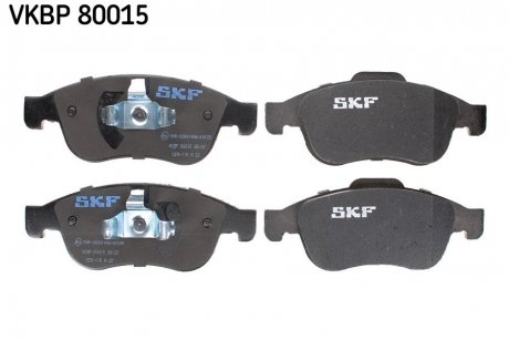 Колодки тормозные дисковые (комплект 4 шт) SKF VKBP 80015 (фото 1)