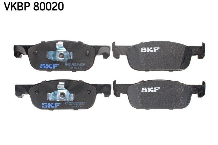 Колодки тормозные дисковые (комплект 4 шт) SKF VKBP 80020 (фото 1)