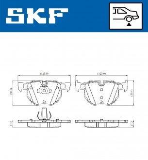 Комплект гальмівних колодок SKF VKBP 90240 (фото 1)