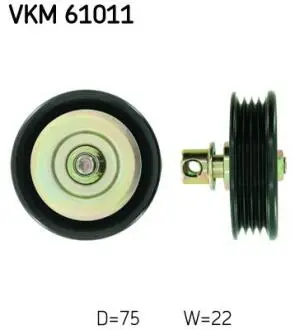 Паразитний/провідний ролик, полікліновий ремень SKF VKM 61011