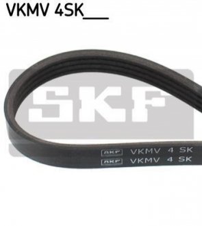 Ремінь п-клиновий 4pk924 (elastic) fiat multipla 1,6 -10 SKF VKMV 4SK924 (фото 1)