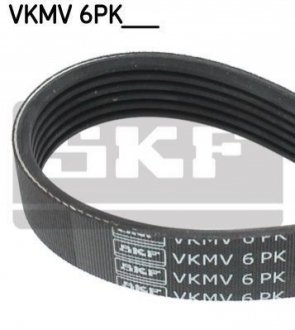 Ремінь полікліновий 6pk1025 SKF VKMV 6PK1025 (фото 1)