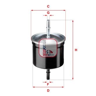 Фільтр паливний volvo s40 i/s60 i/s80 i/v40/v70/xc70/xc90 i 1.6-4.4 95-14 SOFIMA S 1811 B (фото 1)