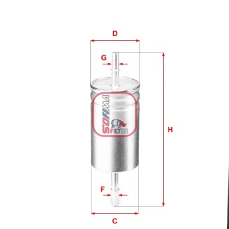 Фільтр паливний ford focus/c-max/volvo c30/c70/s40 1.6-2.4 04- SOFIMA S 1842 B