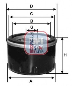 Фильтр масляный land rover discovery 2.0 89-98/rover 200/400/800 2.0 86-00 SOFIMA S 7230 R