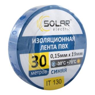 Лента изоляционная пвх синяя м Solar IT130