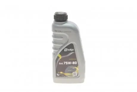 Олива 75w80 transmission (1l) (api gl-4 /mb235.10/gm 1940182/ford wsd m2c200-d) SOLGY 504035
