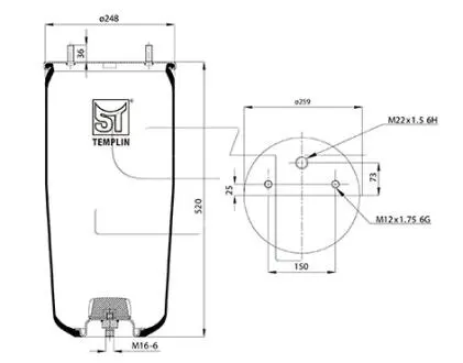 Подушка амортизуюча 941 mb (без склянки) ST-TEMPLIN 04.060.6006.560