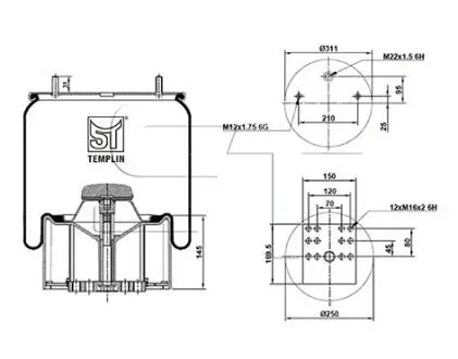 Подушка амортизуюча зі склянкою ST-TEMPLIN 04.060.6106.560