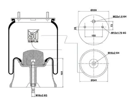 Подушка амортизирующая со стаканом ST-TEMPLIN 04.060.6106.910