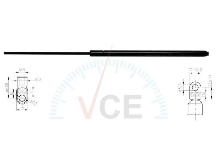 Амортизатор багажника STARLINE 14.16.805 (фото 1)