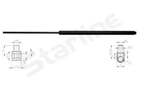 Газовая пружина крышки багажника STARLINE 1818800