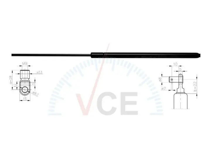 Фото 1 - Амортизатор багажника STARLINE 18.25.801 Амортизатор багажника STARLINE 18.25.801 (фото 1)