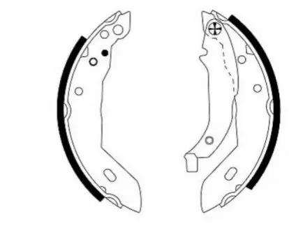 Колодки тормозные барабанные, к-кт. STARLINE BC04480