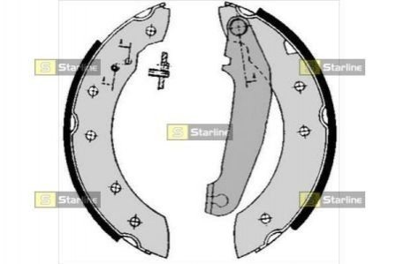 Тормозные колодки барабанные STARLINE BC 05750