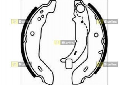 Комплект гальмівних колодок STARLINE BC 07480