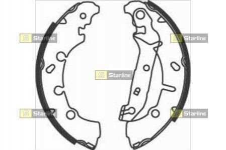 Тормозные колодки барабанные STARLINE BC 08200