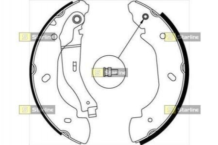 Тормозные колодки барабанные STARLINE BC 08580 (фото 1)