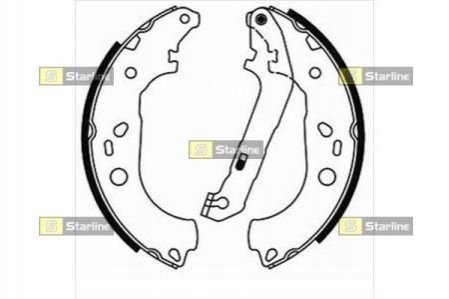 Тормозные колодки барабанные STARLINE BC 08600