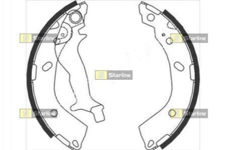 Тормозные колодки барабанные STARLINE BC 08760 (фото 1)