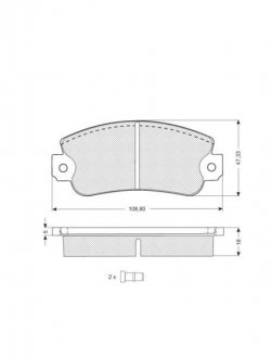 Комплект тормозных колодок, дисковый тормоз STARLINE BD S026 (фото 1)