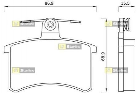 Тормозные колодки дисковые. STARLINE BD S078 (фото 1)