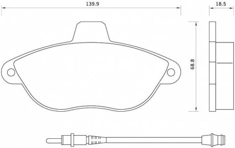 Комплект тормозных колодок, дисковый тормоз STARLINE BD S082 (фото 1)