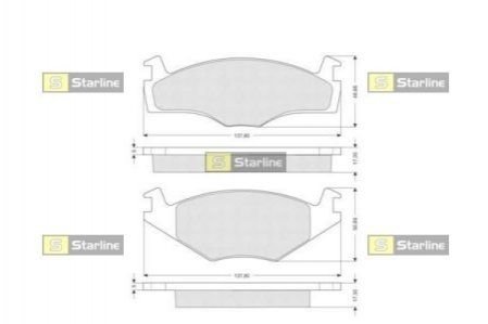 Тормозные колодки дисковые. STARLINE BD S100 (фото 1)