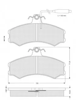 Комплект тормозных колодок, дисковый тормоз STARLINE BD S108