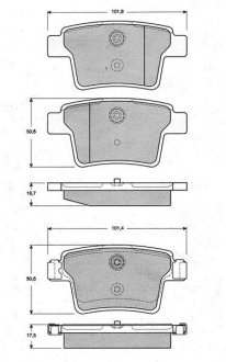 Комплект тормозных колодок, дисковый тормоз STARLINE BD S142 (фото 1)