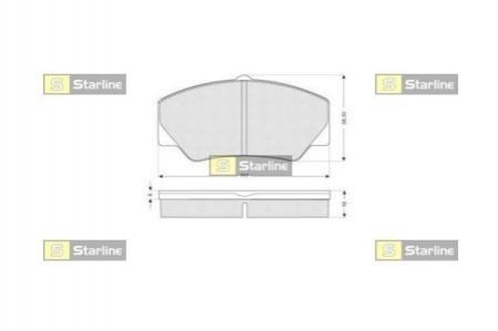 Тормозные колодки дисковые. STARLINE BD S154 (фото 1)