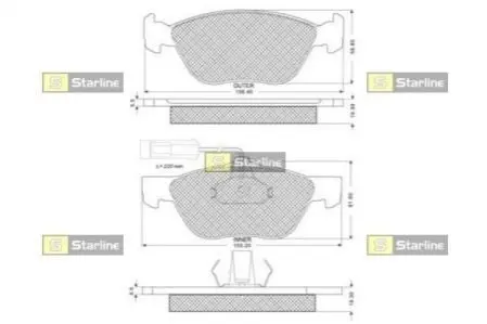 Гальмівні колодки дискові STARLINE BD S162
