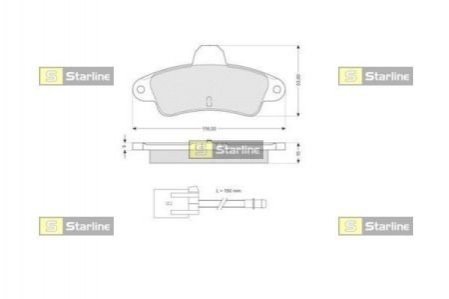 Тормозные колодки дисковые. STARLINE BD S176