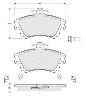Комплект тормозных колодок, дисковый тормоз STARLINE BD S218 (фото 1)