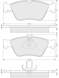 Комплект тормозных колодок, дисковый тормоз STARLINE BD S227 (фото 1)
