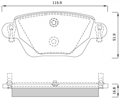 Комплект тормозных колодок, дисковый тормоз STARLINE BD S252 (фото 1)