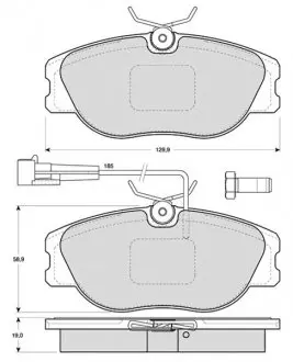Комплект гальмівних колодок, дискове гальмо STARLINE BD S279